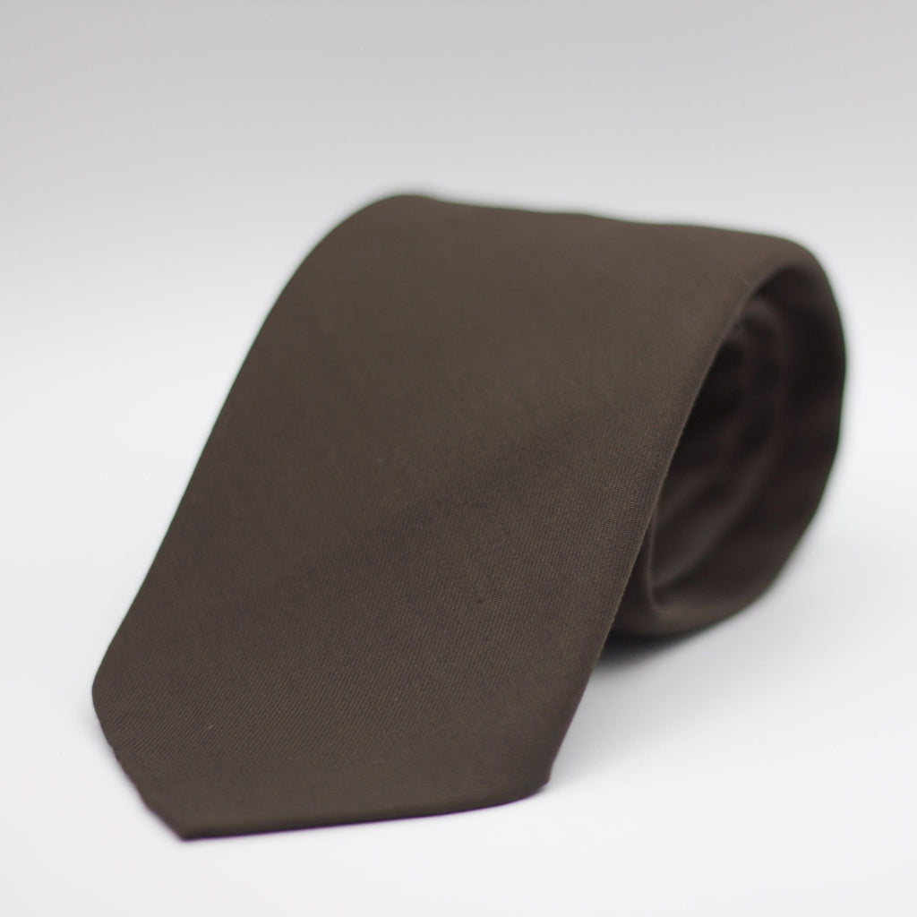 Cruciani & Bella 100% Wool Unlined Hand rolled blades Brown Tie Handmade in Italy 8 cm x 150 cm #5218