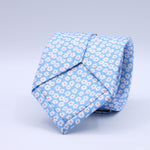 Cruciani &amp; Bella
100% Silk
Self-Tipped
Light Blue, White and Pink Motif Tie
Handmade and Printed in &nbsp;Italy
English Archive Motif
8 cm x 150 cm
#10089