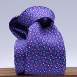 Cruciani &amp; Bella
100% Printed Silk

Self-Tipped
Purple, Blue and Yellow motif Tie&nbsp;
Handmade in Rome, Italy.

8 cm x 152 cm
#10150