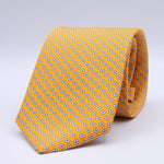 Cruciani &amp; Bella
100% Printed Silk

Self-Tipped
Light Orange, White and Sky Blue motif Tie&nbsp;
Handmade in Rome, Italy.

8,5 cm x 152 cm
#10152