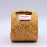 Cruciani &amp; Bella
100% Printed Silk

Self-Tipped
Light Orange, White and Sky Blue motif Tie&nbsp;
Handmade in Rome, Italy.

8,5 cm x 152 cm
#10152