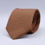 Cruciani &amp; Bella
100% Printed Silk

Self-Tipped
Orange and Royal Blue motif Tie&nbsp;
Handmade in Rome, Italy.

8,5 cm x 152 cm
#10156
