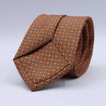 Cruciani &amp; Bella
100% Printed Silk

Self-Tipped
Orange and Royal Blue motif Tie&nbsp;
Handmade in Rome, Italy.

8,5 cm x 152 cm
#10156