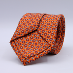 Cruciani &amp; Bella
100% Printed Silk

Self-Tipped
Orange, Red and White motif Tie&nbsp;
Handmade in Rome, Italy.

8,5 cm x 152 cm
#10159