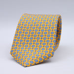 Cruciani &amp; Bella
100% Printed Silk

Self-Tipped
Yellow, Light Blue and White motif Tie&nbsp;
Handmade in Rome, Italy.

8,5 cm x 152 cm
#10160
