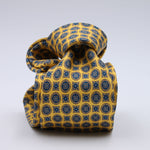 Cruciani &amp; Bella
100% Printed Silk

Self-Tipped
Yellow and Blue motif Tie&nbsp;
Made in Rome, Italy.

8 cm x 150 cm
#10206