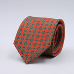 Cruciani &amp; Bella
100% Printed Silk

Self-Tipped
Orange and Green motif Tie&nbsp;
Made in Rome, Italy.

8 cm x 150 cm
#10207