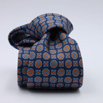Cruciani &amp; Bella
100% Printed Silk

Self-Tipped
Blue and Orange motif Tie&nbsp;
Made in Rome, Italy.

8 cm x 150 cm
#10208