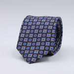 Cruciani &amp; Bella
100% Printed Silk

Self-Tipped
Dark Blue, Light Blue and Red motif Tie&nbsp;
Made in Rome, Italy.

8 cm x 150 cm
#10209