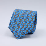 Cruciani &amp; Bella
100% Printed Silk

Self-Tipped
Light Blue, Brown and Navy Blue motif Tie&nbsp;
Made in Rome, Italy.

8 cm x 150 cm
#10210