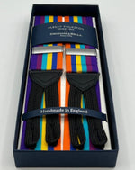 Albert Thurston - Woven Barathea Braces  - 40 mm -  Multicolor Stripes # 8344