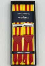 Albert Thurston - Woven Barathea Braces  - 40 mm -  Yellow and Red Stripes # 8351