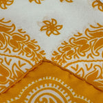 Cruciani & Bella - Printed Silk - Yellow, White Floral Motif Pocket Square #8612