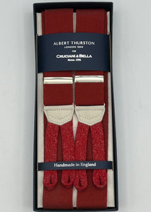 Albert Thurston - Elastic braces  - 35 mm - Braid End Red plain #4517