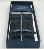 Albert Thurston - Woven Barathea Braces  - 40 mm -  Black Plain Moiré  # 2292