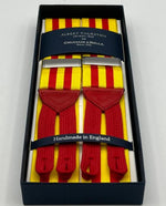 Albert Thurston - Woven Barathea Braces  - 40 mm -  Yellow and Red Stripes # 8351