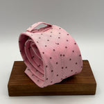 Drake's - Woven Silk Jacquard - Pink, Light Red and Off White Motif Tie #5319