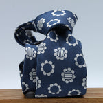 Cruciani &amp; Bella
100% Woven Silk Jacquard
Unlined
Seven Folds
Denim Blue and Off-White motif tie
Handmade in Italy
8 cm x 149 cm
#3104