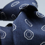 Cruciani &amp; Bella
100% Woven Silk Jacquard
Unlined
Seven Folds
Light Denim Blue and Off-White motif tie
Handmade in Italy
8 cm x 149 cm
#3105