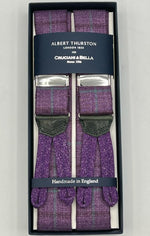 Albert Thurston -  Braces - Bamboo from Hardy Minnis Series - 40 mm - Purple and Dark Green Square #8508