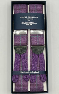 Albert Thurston -  Braces - Bamboo from Hardy Minnis Series - 40 mm - Purple and Dark Green Square #8508