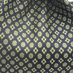 Drake's for Cruciani & Bella 36 oz Self-Tipped 100% Printed Silk Blue, Green Motif Tie Handmade in London. England 9 cm x 150 cm