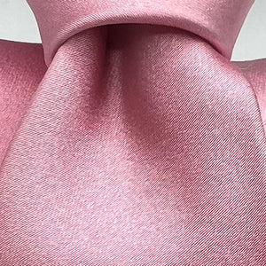 N.O.S. Cruciani & Bella - Silk - Pink Plain Unlined Tie 