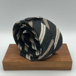 N.O.S. Cruciani & Bella - Cashmere, Wool and Silk- Grey , Off White and Beige Stripes Tie 