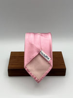 N.O.S. Cruciani & Bella - Silk - Pink Plain Unlined Tie  #7880