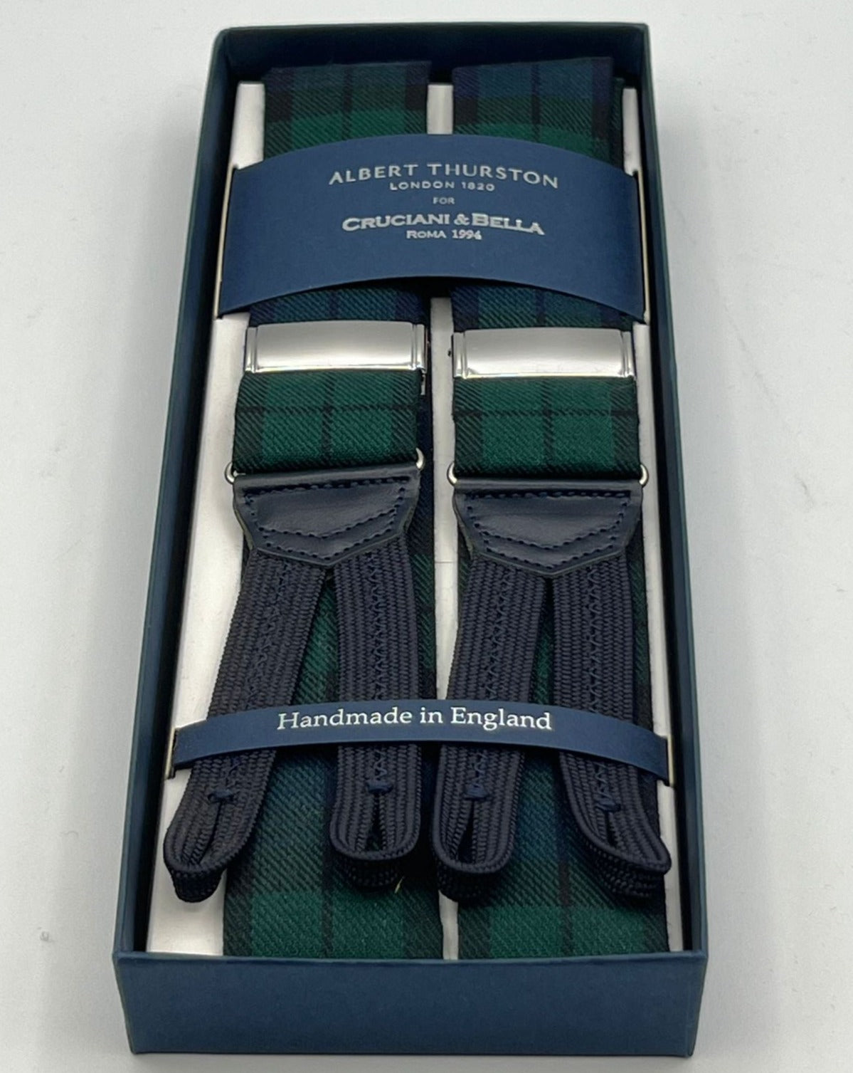 Albert Thurston -  Braces - 100% Wool- 40 mm -  BlackWatch Tartan Motif 