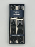 Albert Thurston - Elastic Braces - 35 mm - Grey, Black and White Tartan #4949