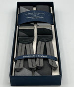 Albert Thurston - Elastic Braces - 35 mm - Grey and Black Large Stripes #4950