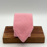 Cruciani & Bella 100% Pointed  Knitted Cachemire Pink knitted tie Plain Tie Handmade in Italy 8 cm x 147 cm New Old Stock