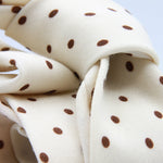 Cruciani &amp; Bella
Printed and Handmade in Italy
100% Wool
Unlined
Off-White and Brown Dots Motif Tie
8 cm x 150 cm
#9173