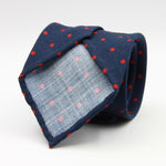Cruciani &amp; Bella
Printed and Handmade in Italy
100% Wool
Unlined
Blue and Red Dots Motif Tie
8 cm x 150 cm
#9177