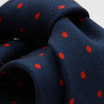 Cruciani &amp; Bella
Printed and Handmade in Italy
100% Wool
Unlined
Blue and Red Dots Motif Tie
8 cm x 150 cm
#9177