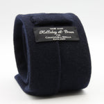 Holliday &amp; Brown for Cruciani &amp; Bella
90% Wool - 10% Silk
Tipped

Dark Blue Plain tie
Handmade in Italy

8 cm x 150 cm
#9589
