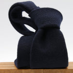 Holliday &amp; Brown for Cruciani &amp; Bella
90% Wool - 10% Silk
Tipped

Dark Blue Plain tie
Handmade in Italy

8 cm x 150 cm
#9589