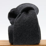 Holliday &amp; Brown for Cruciani &amp; Bella
90% Wool - 10% Silk
Tipped

Dark Grey Plain tie
Handmade in Italy

8 cm x 150 cm
#9593