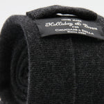 Holliday &amp; Brown for Cruciani &amp; Bella
90% Wool - 10% Silk
Tipped

Dark Grey Plain tie
Handmade in Italy

8 cm x 150 cm
#9593