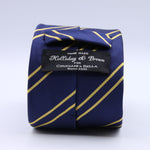 Holliday &amp; Brown for Cruciani &amp; Bella
100% Jacquard Silk
Tipped
"Sussex Yeomanry" Regimental Tie
Royal Blue and Yellow Stripes
Handmade in Italy
8 cm x 148 cm
#9650