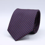 Cruciani &amp; Bella
100% Silk
Self-Tipped
Dark Blue and Red Motif Tie
Handmade and Printed in &nbsp;Italy
English Archive Motif
8,5 cm x 150 cm
#9696