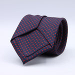 Cruciani &amp; Bella
100% Silk
Self-Tipped
Dark Blue and Red Motif Tie
Handmade and Printed in &nbsp;Italy
English Archive Motif
8,5 cm x 150 cm
#9696