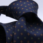 Cruciani &amp; Bella
100% Silk
Self-Tipped
Navy Blue, Green, Orange and Light Blue Motif Tie
Handmade and Printed in &nbsp;Italy
English Archive Motif
8 cm x 150 cm
#9703