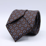 Cruciani &amp; Bella
100% Silk
Self-Tipped
Brown, Blue and Light Blue Motif Tie
Handmade and Printed in &nbsp;Italy
English Archive Motif
8 cm x 150 cm
#9713