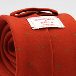 Cruciani &amp; Bella
Printed and Handmade in Italy
100% Wool
Unlined
Orange and Green Dots Motif Tie
8 cm x 150 cm
#9743