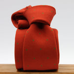 Cruciani &amp; Bella
Printed and Handmade in Italy
100% Wool
Unlined
Orange and Green Dots Motif Tie
8 cm x 150 cm
#9743