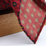 Cruciani &amp; Bella
Printed and Handmade in Italy
100% Wool
Unlined
Red Wine, Yellow and Blue Motif Tie
8 cm x 150 cm
#9744