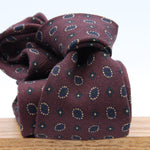 Cruciani &amp; Bella
Printed and Handmade in Italy
100% Wool
Unlined
Rust, Beige and Blue Motif Tie
8 cm x 150 cm
#9745