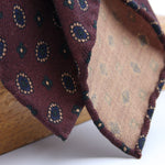 Cruciani &amp; Bella
Printed and Handmade in Italy
100% Wool
Unlined
Rust, Beige and Blue Motif Tie
8 cm x 150 cm
#9745